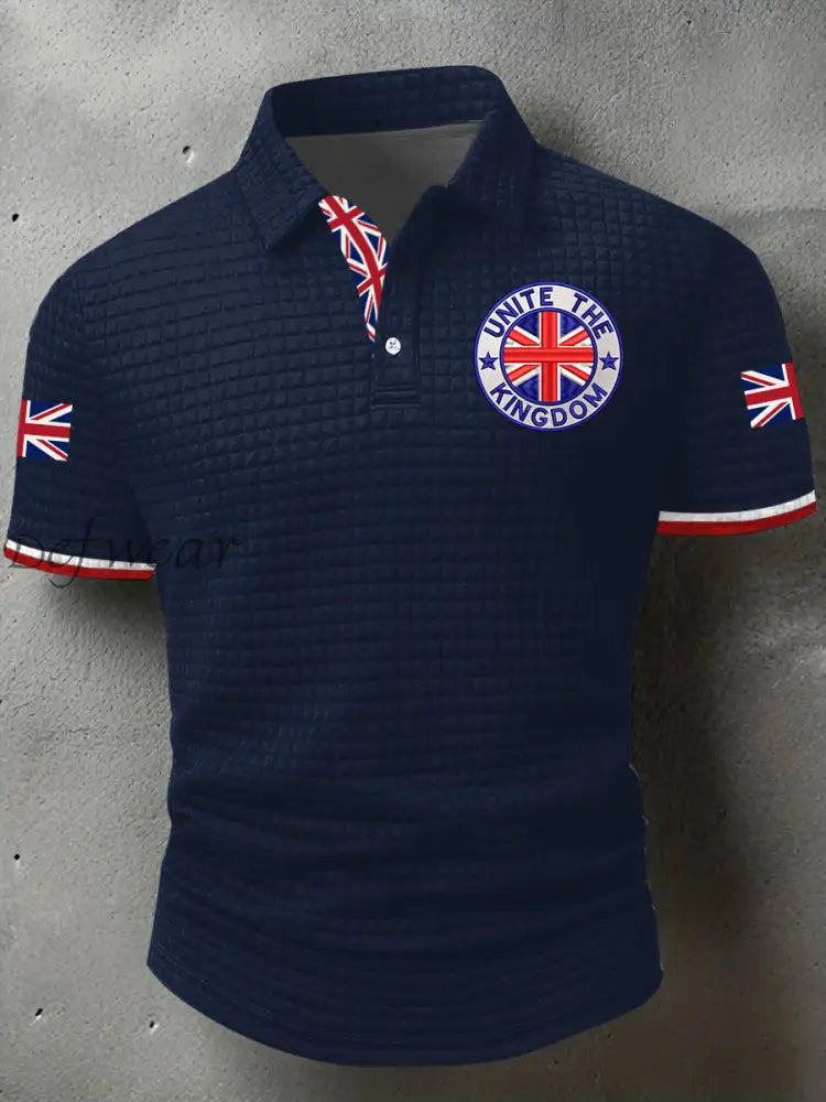 Men’s Unite The Kingdom Short Sleeve Shirt Navy Blue / S