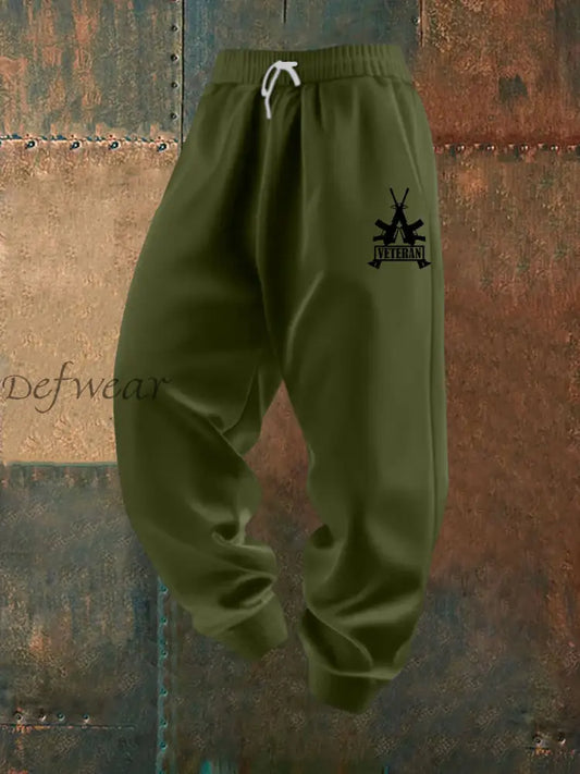 Men’s Vintage Veteran Casual Pants Army Green / S
