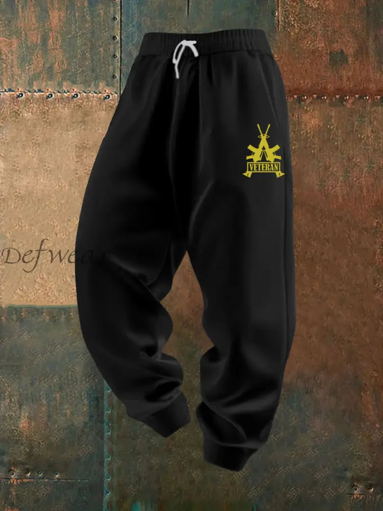 Men’s Vintage Veteran Casual Pants Black / S