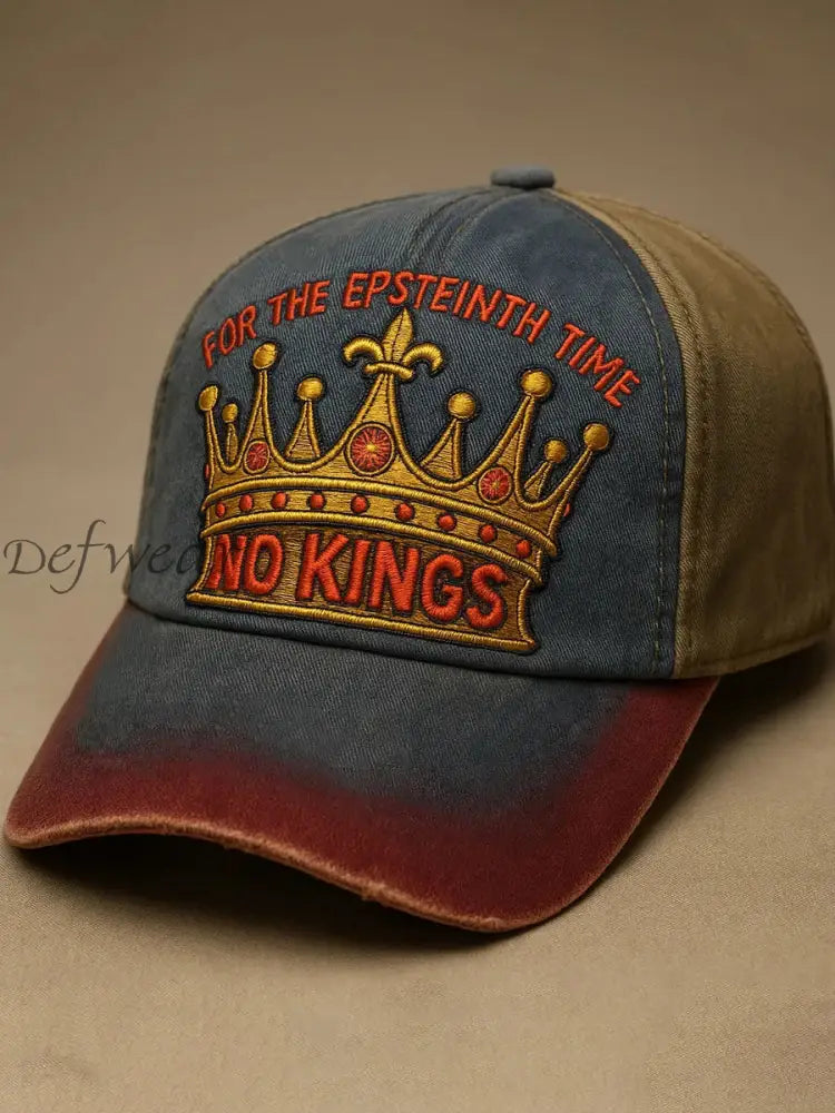 No Kings Printed Casual Unisex Hat As picture / ONE