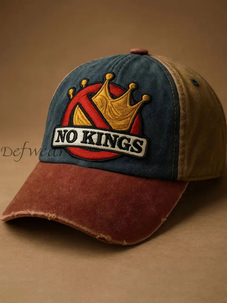 No Kings Printed Casual Unisex Hat Red / ONE