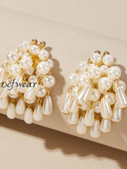 Pearl Waterfall Tassel Earrings