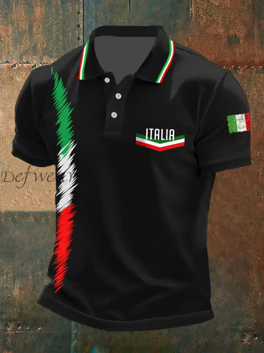 Polo italiana uomo Nero / S