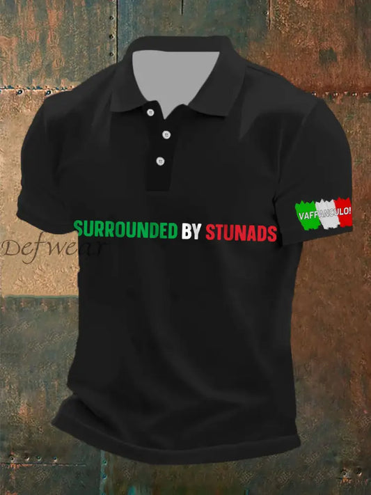 Polo italiana uomo Nero / S
