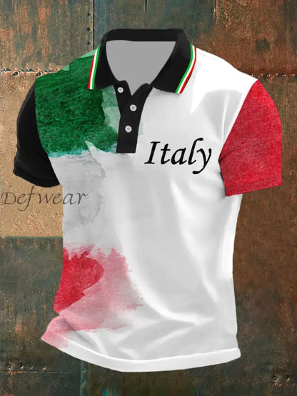 Polo italiana uomo Nero / S