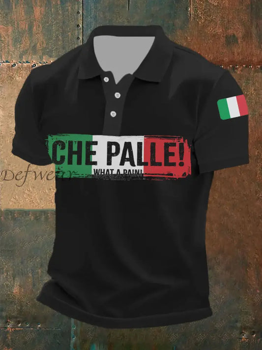 Polo italiana uomo nero / S