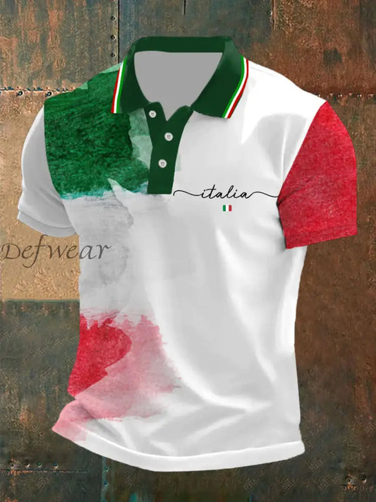 Polo italiana uomo Verde / S