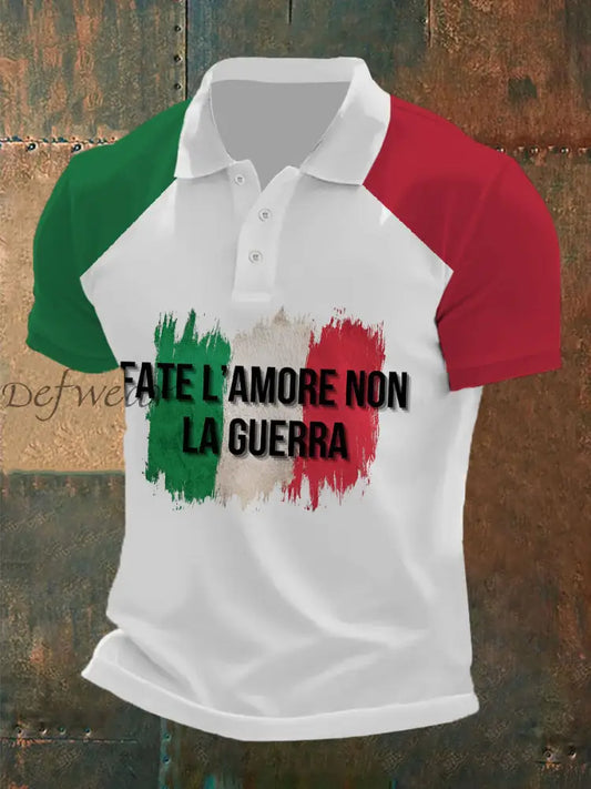 Polo maschile Patriot italiano come immagine / S
