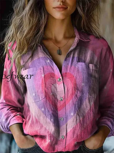 Retro Classic Boho Floral Printed Vintage Chic V-Neck Button Pocket Cotton Long Sleeve Shirt A / S