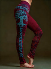 Women's Viking Celtic Knot Tree Of Life Sports Stretch Leggings