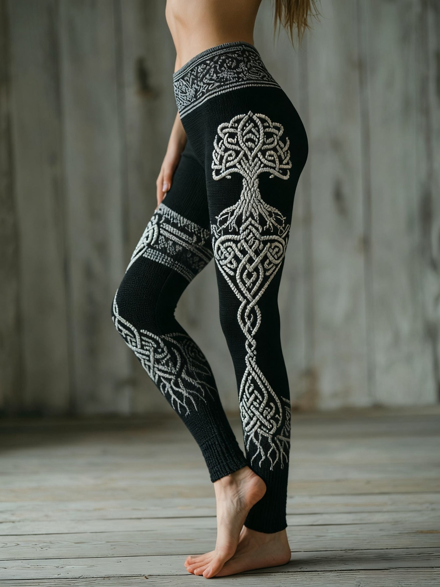 Women's Viking Tree Of Life Pattern Cozy Leggings