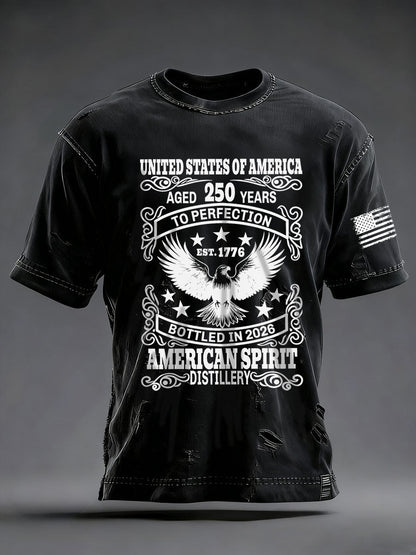 Men's United States 250 Years Printed Casual T-Shirt