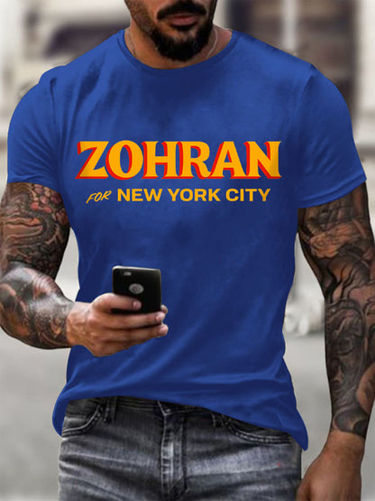 Men's Zohran for NYC New York Mayor Printed T-shirt