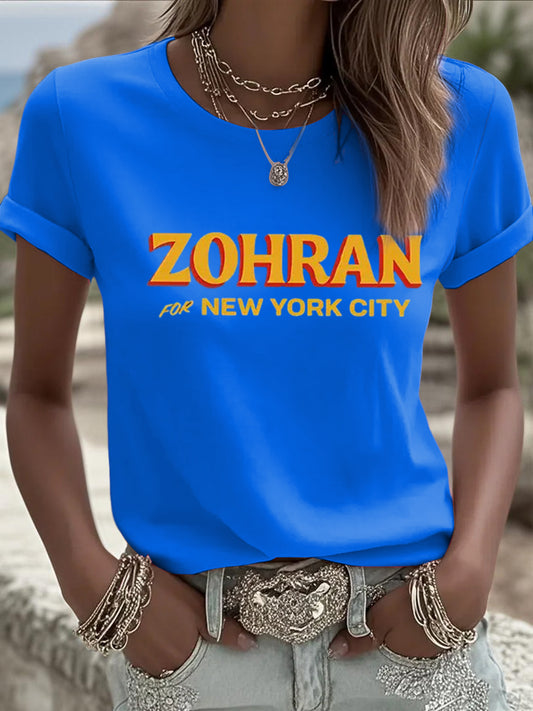 Women's Retro Mayor Mamdani Sports Short-Sleeve T-Shirt