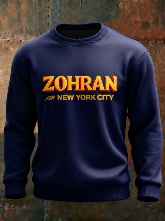 Men's  Retro Mayor Mamdani Sports  Long-Sleeve Sweatshirt