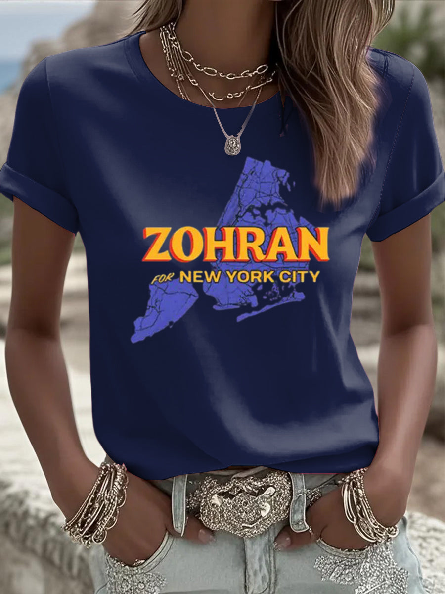 Women's Retro Mayor Mamdani Sports Short-Sleeve T-Shirt