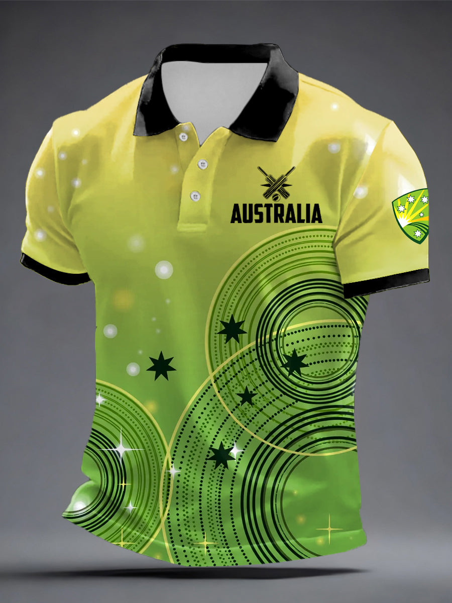 Men's Australia Cricket Printed Shirt