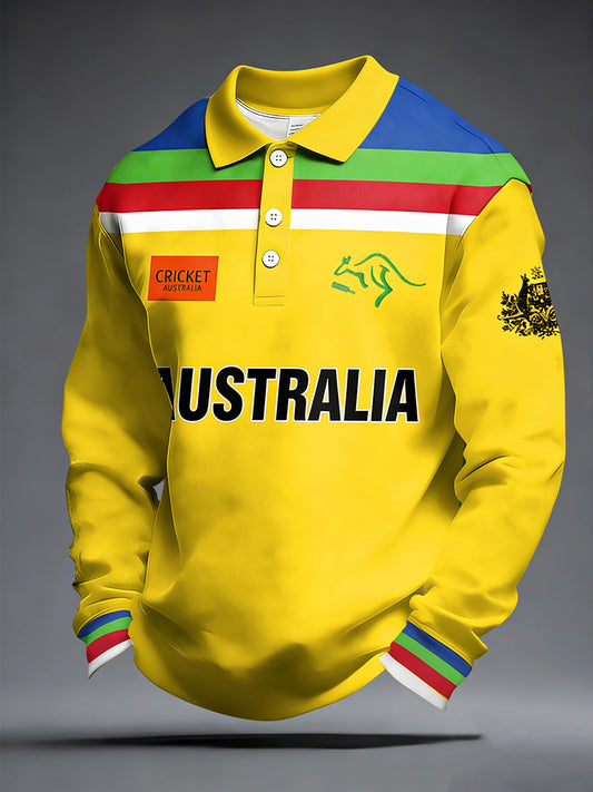 Men's Australia Cricket Printed Shirt