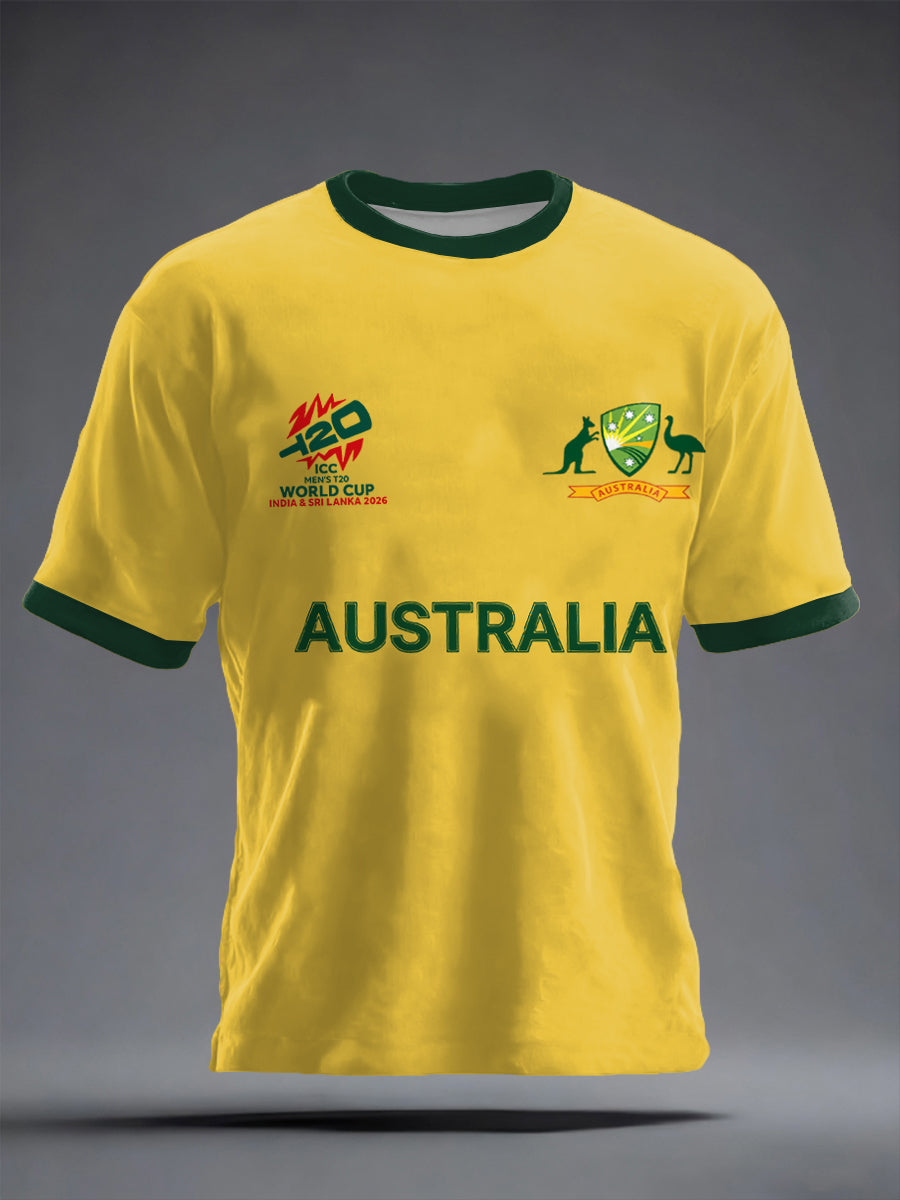 Men's Australia Cricket Printed Shirt