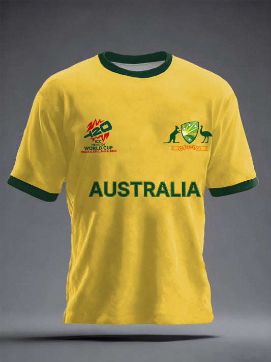 Men's Australia Cricket Printed Shirt