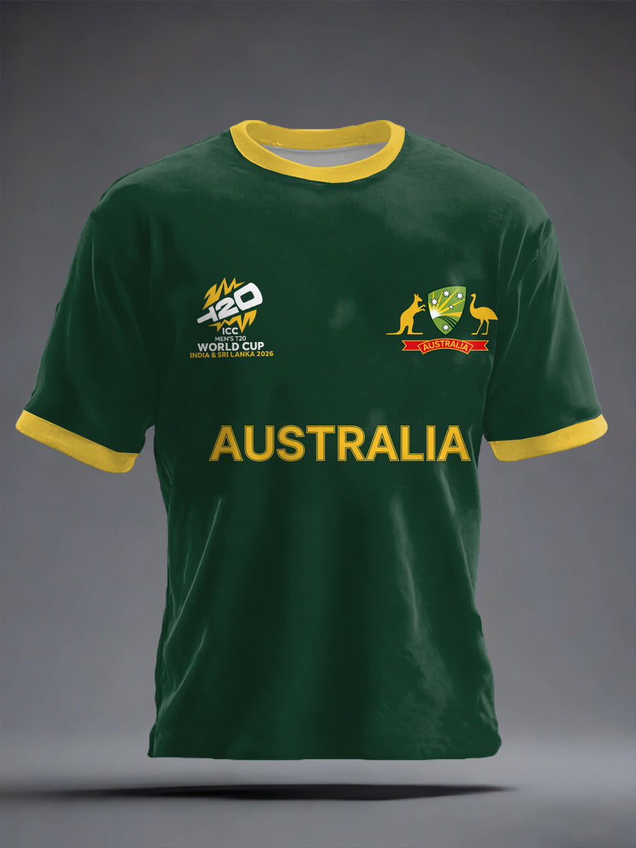 Men's Australia Cricket Printed Shirt