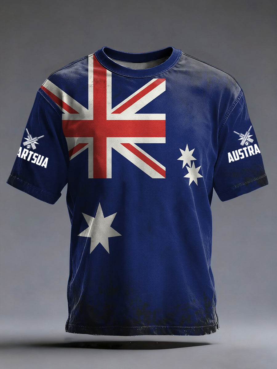 Men's Australia Cricket Printed T-shirt