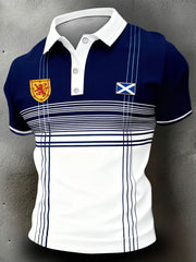 Men's Scotland Football Lover Printed Casual Tops