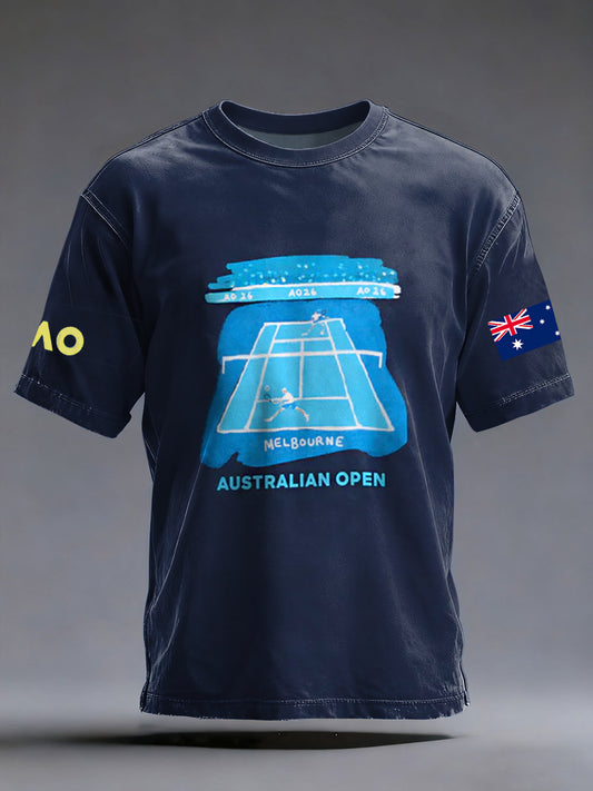 Men's Australian Open For Tennis Lover Short Sleeve T-shirt