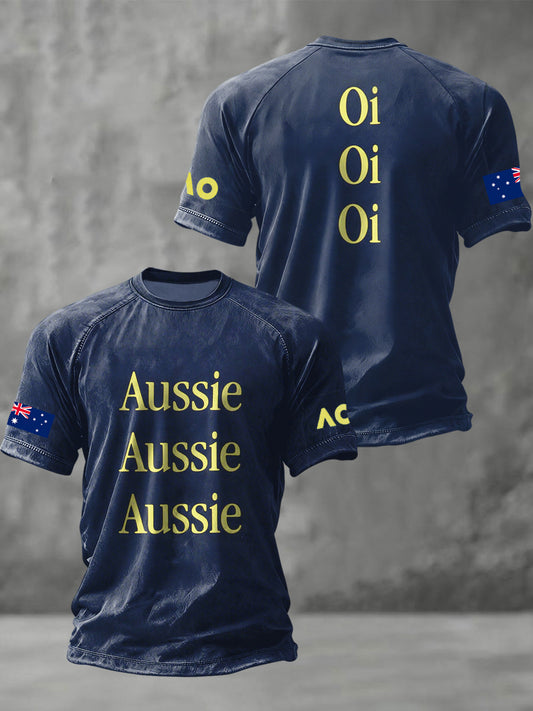 Men's Aussie  Tennis Lover Short Sleeve T-shirt