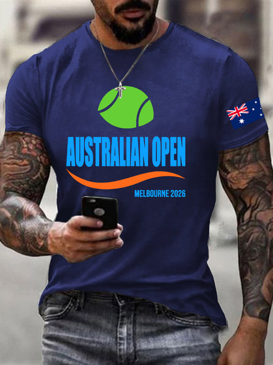 Men's Australian Open For Tennis Lover Short Sleeve T-shirt