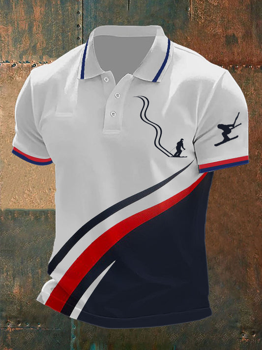 Men's Winter Sports 2026 Skiing Printed Shirt