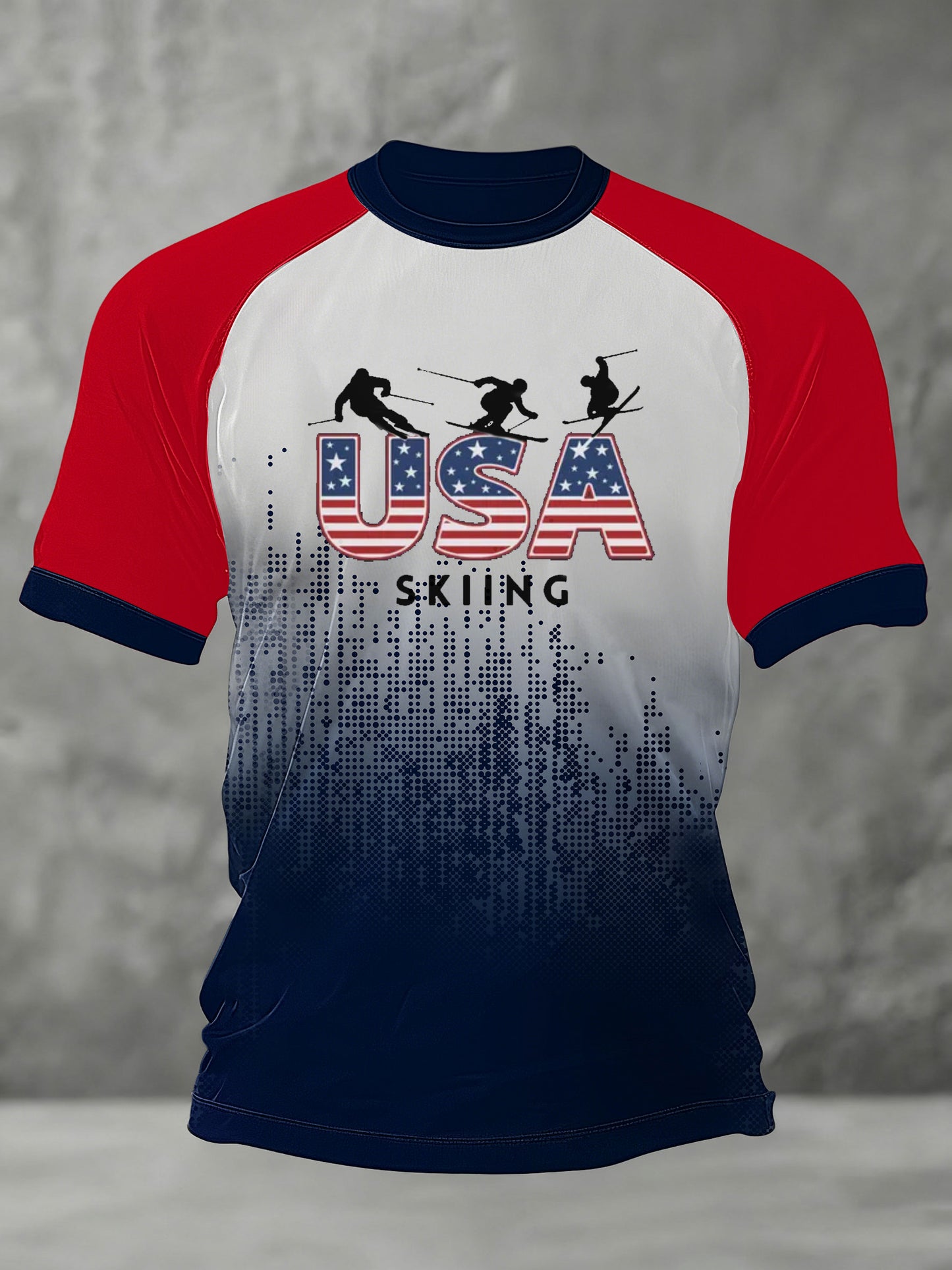 Men's Winter Sports 2026 Skiing Printed T-shirt