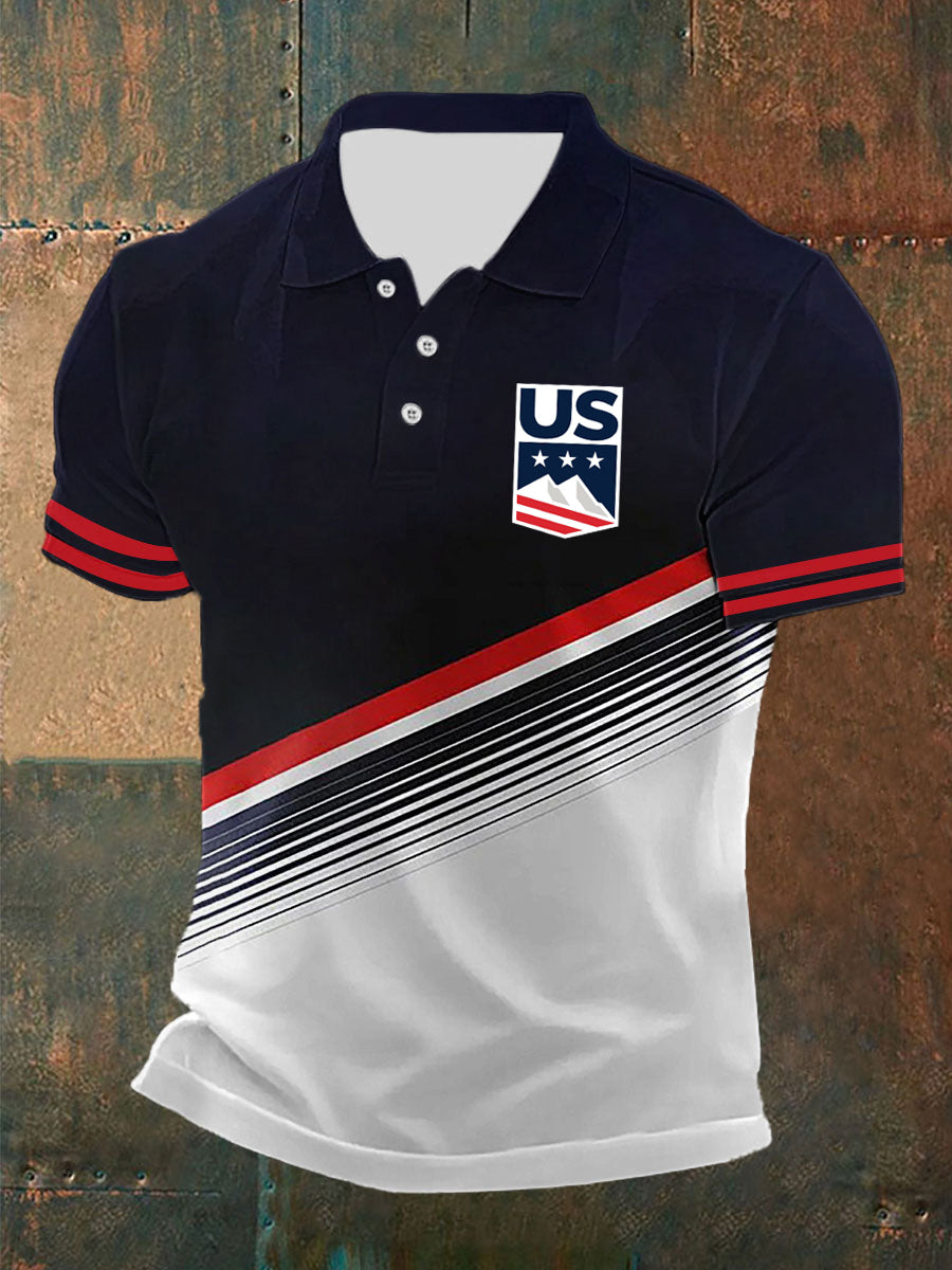 Men's Winter Sports 2026 Ski Printed Shirt