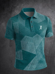 Men's Vintage Business Style Printed Casual Polo Shirt