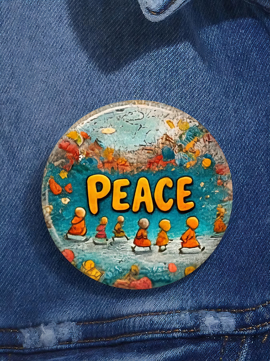 Walk For Peace Print Pins