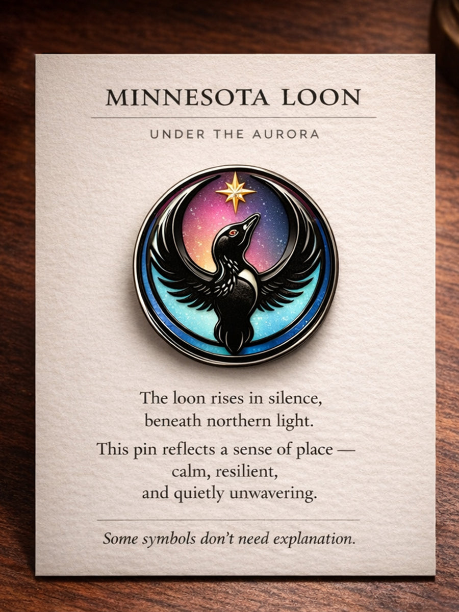 The Loon Pattern Pin