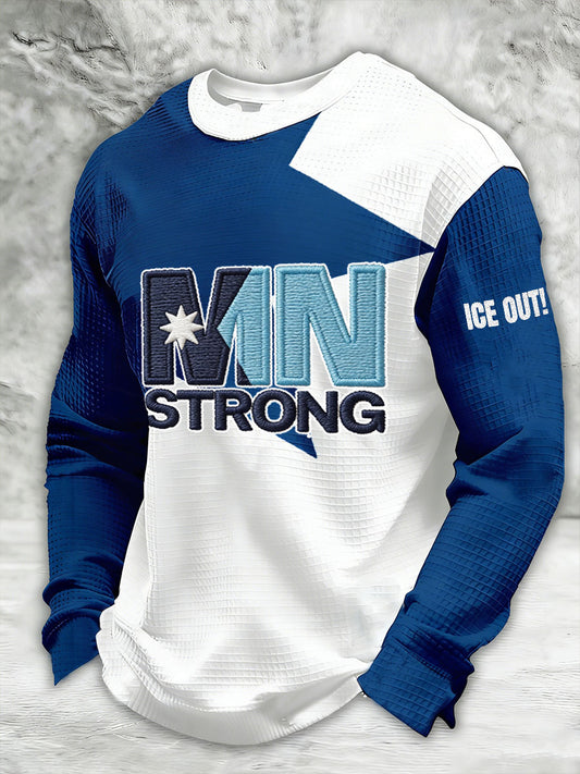 Men's Minnesota Strong Ice Out Waffle Long Sleeve T-Shirt