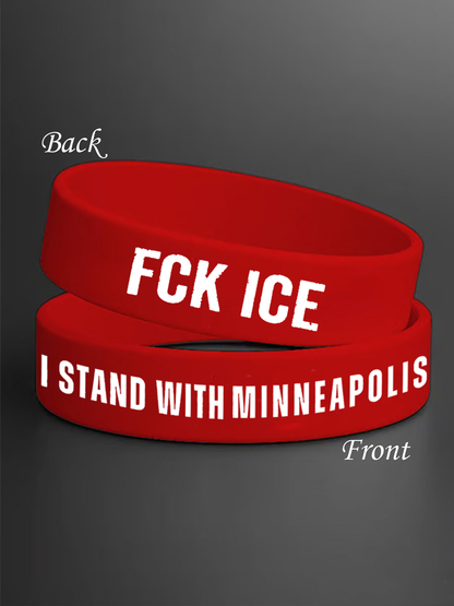 Unisex I Stand With Minneapolis Fck Ice Wristband