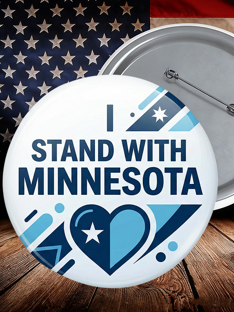 Unisex Minnesota Strong Printed Brooch