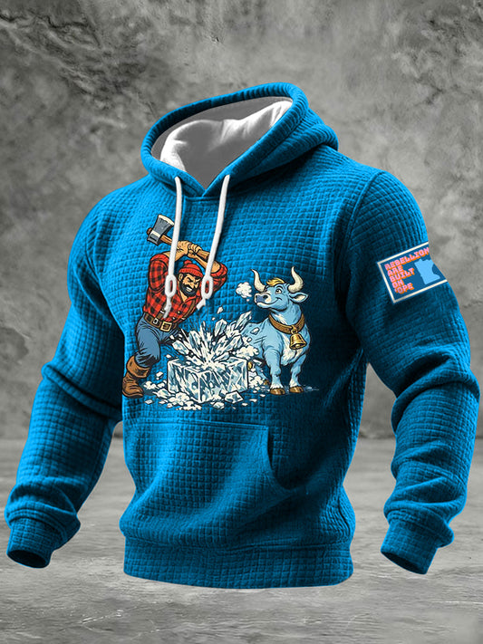 Men's Minnesota Resist ICE  Checkered Cotton Hoodie