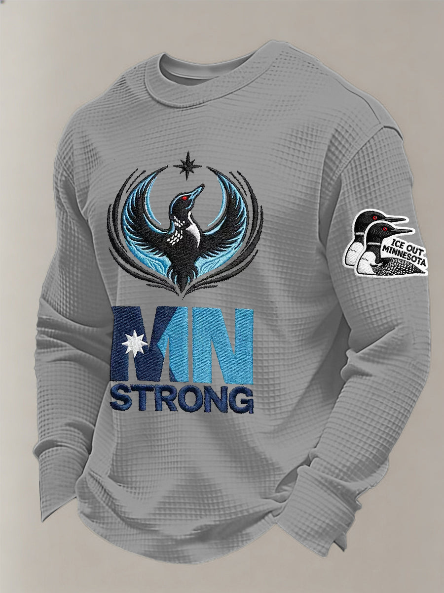 Men's Minnesota Resist ICE Minnesota Strong Waffle Long Sleeve T-Shirt