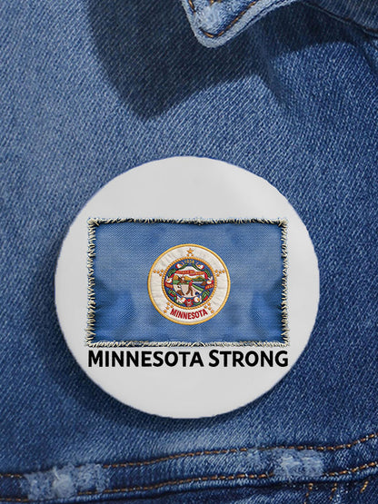 Unisex Minnesota Strong Print Brooch