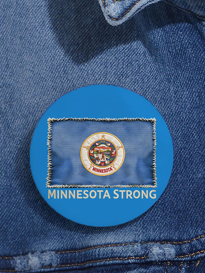 Unisex Minnesota Strong Print Brooch