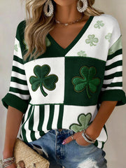 Women's St. Patrick's Day Printed Waffle T-shirt
