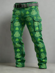 Men's Retro St. Patrick's Day Print Casual Pants