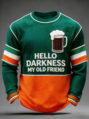 Men's Hello Darkness My Old Friend Waffle Long Sleeve T-Shirt