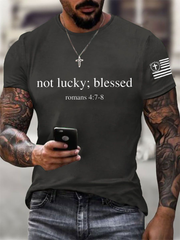 Men's Not Lucy；Blessed Short-sleeved T-shirt