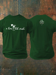 Men's St. Patrick's Day A Tini Bit Irish Printed  Short Sleeve T-Shirt