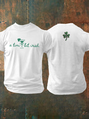 Men's St. Patrick's Day A Tini Bit Irish Printed  Short Sleeve T-Shirt