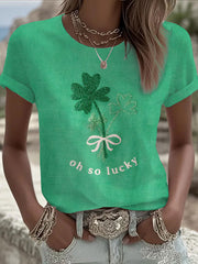 Women's St. Patrick's Day Printed Casual T-Shirt